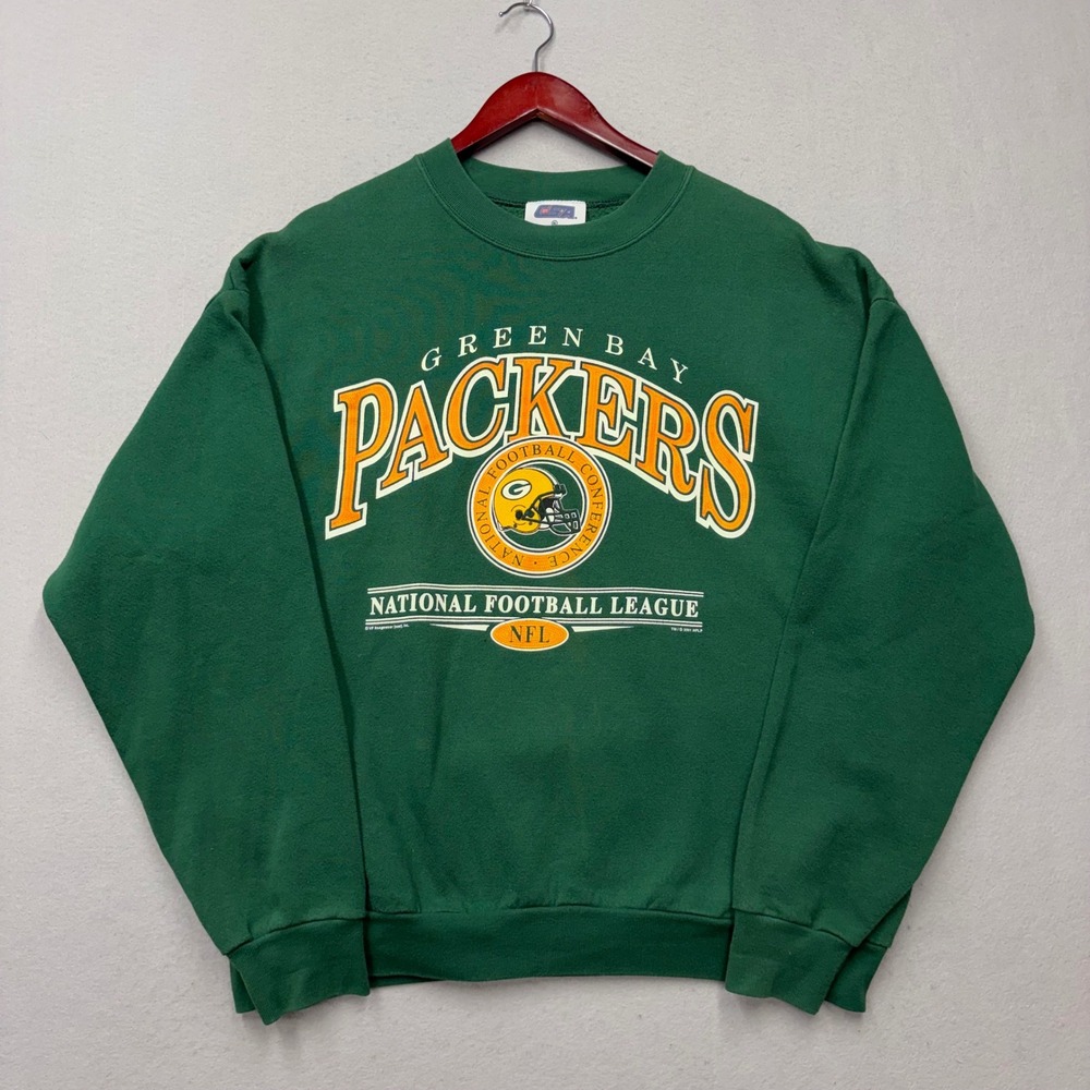 CSA Sweatshirt Mens XL Green Green Bay Packers Y2K 2001 NFL Graphic Pullover